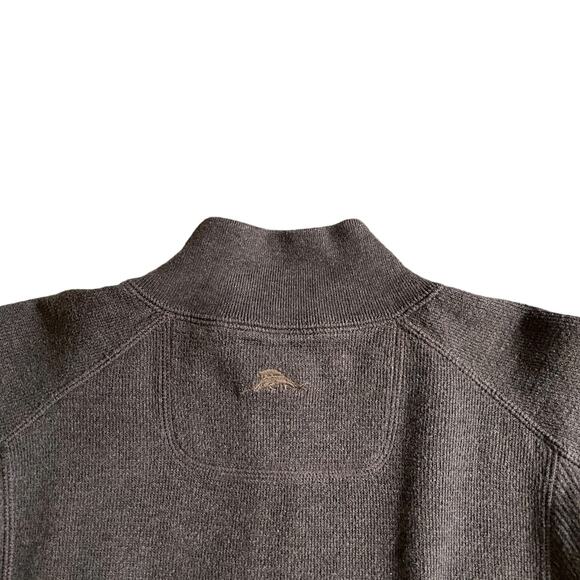 TOMMY BAHAMA Men's 1/4-Zip Long Sleeve Pullover Sweater Cotton Brown Size XL - Picture 5 of 12